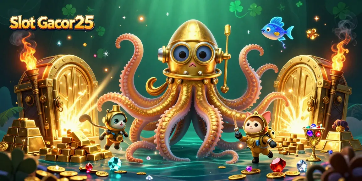 Menghadirkan keseruan Slot Gacor25 dengan kraken 3D dan harta karun bersinar