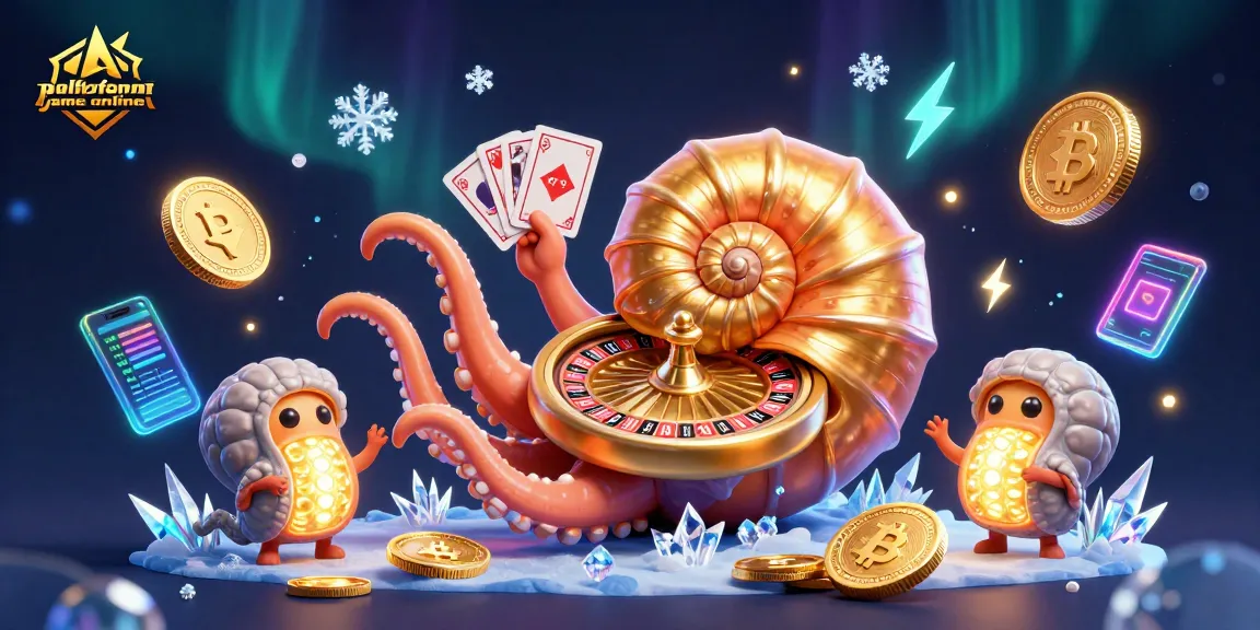 Engage with platform game online through exciting gameplay featuring 3D nautilus and glowing coins.