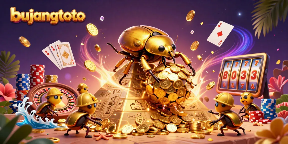 berpartisipasi dalam permainan di Bujangtoto dengan slot gacor dan simbol kasino menggoda