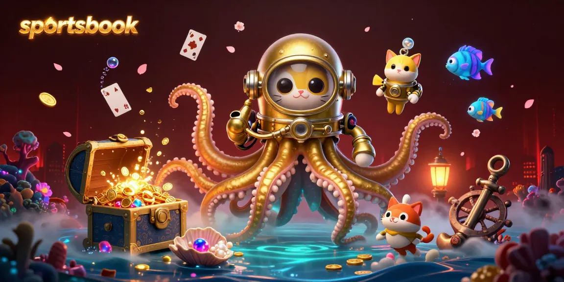 Engage with dynamic sportsbook visuals featuring a colossal kraken and thrilling underwater treasures.