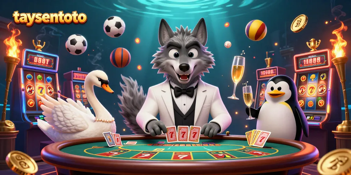 taysentoto menghadirkan tema permainan slot dengan karakter 3D yang menawan dan elemen kasino yang atraktif.