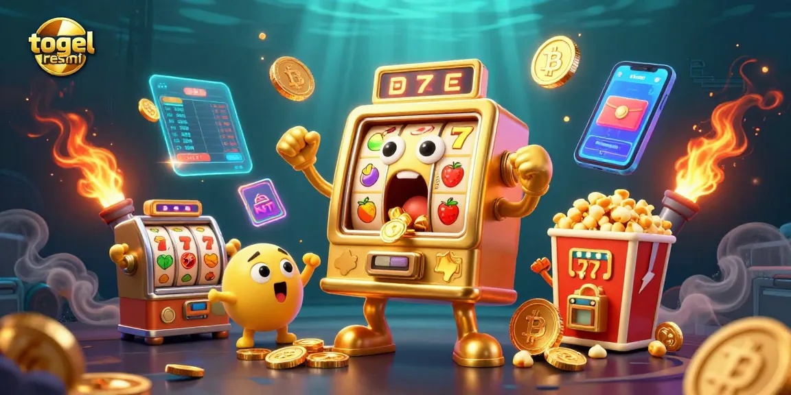 Pemain slot yang merayakan saat jackpot tiba, togel resmi menghidupkan suasana kasino.