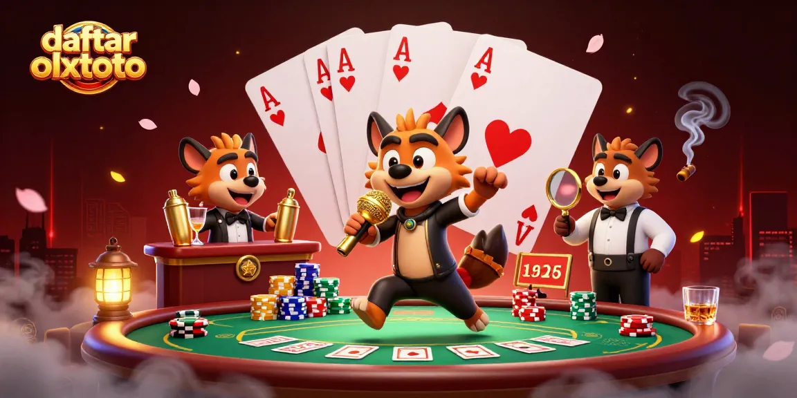 Daftar olxtoto menampilkan klub kasino komedi dengan hyena dan banyak elemen permainan.