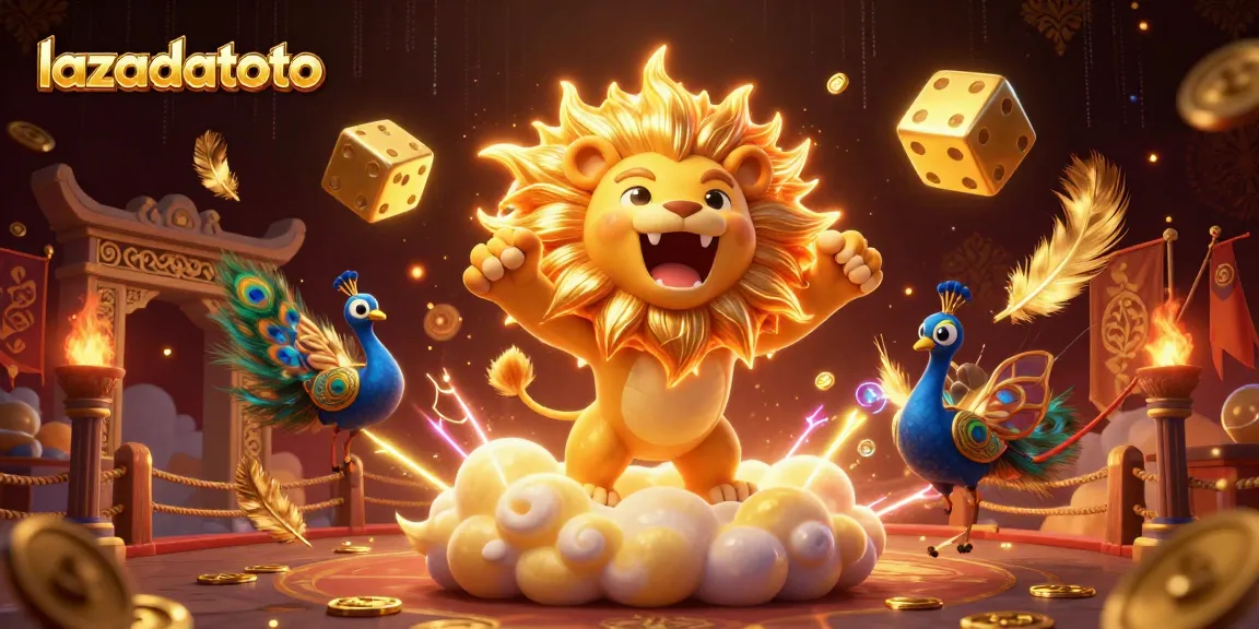 Experience the thrill of winning at lazadatoto's colorful casino games with dynamic 3D visuals.
